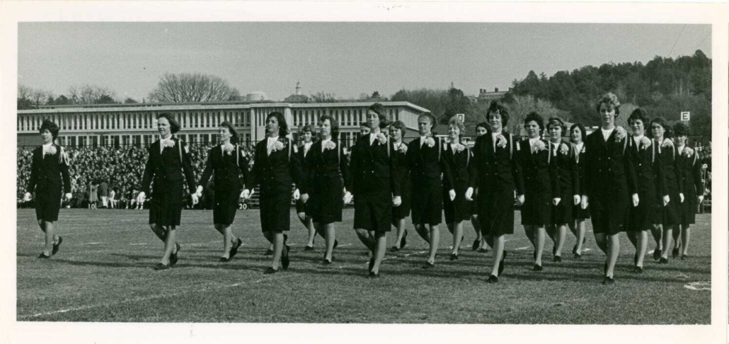 the Precisionettes marching at halftime