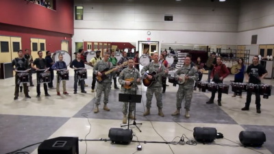 Six String Soldiers with UMass Drumline