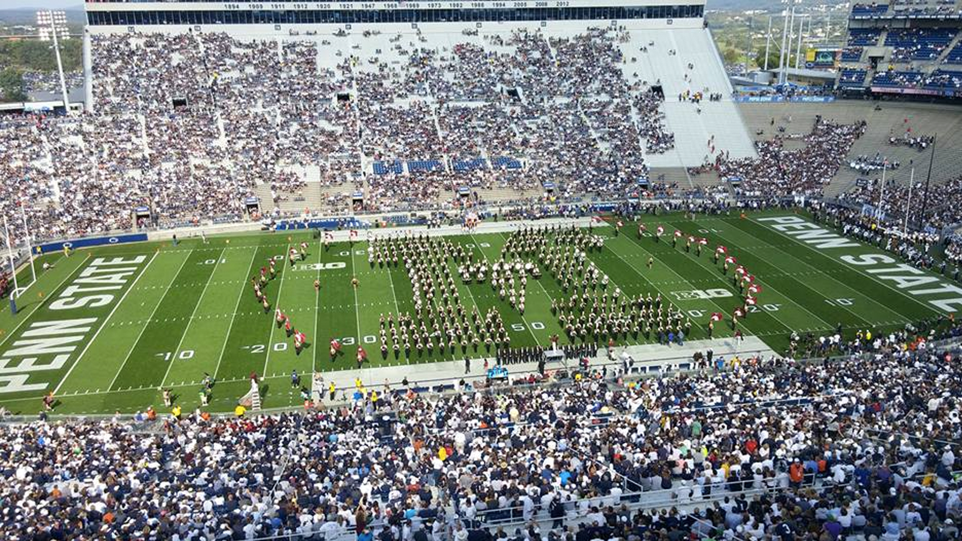 UMass Band performs pregame at Penn State's Beaver Stadium